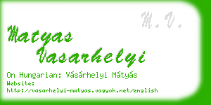 matyas vasarhelyi business card